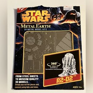 Star Wars Metal Earth 3D R2-D2 model kit steel toy gift ages 14+ opened